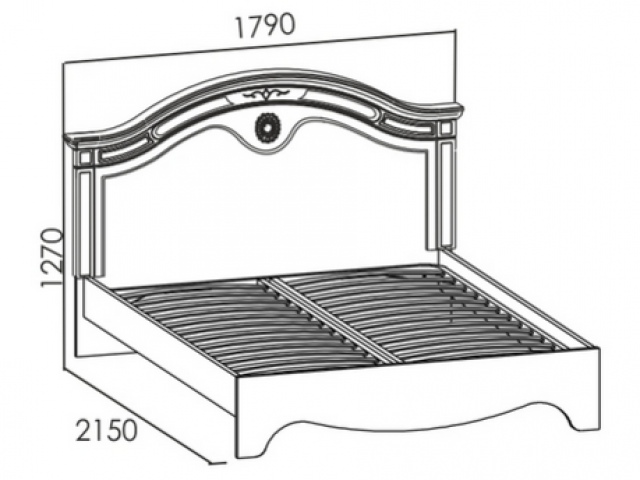 Кровать двухспальная (1600) 